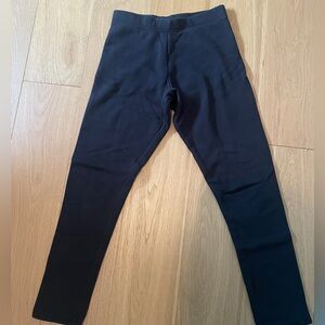 Girls fleece lined black leggings